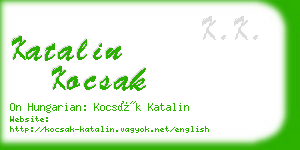 katalin kocsak business card